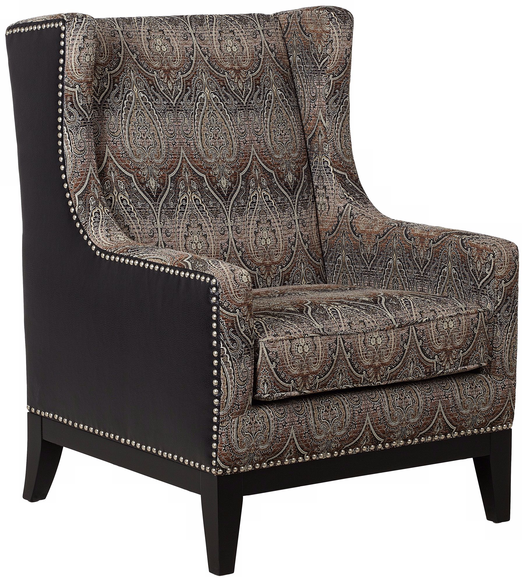 Biltmore Bonded Leather and Tapestry Accent Chair