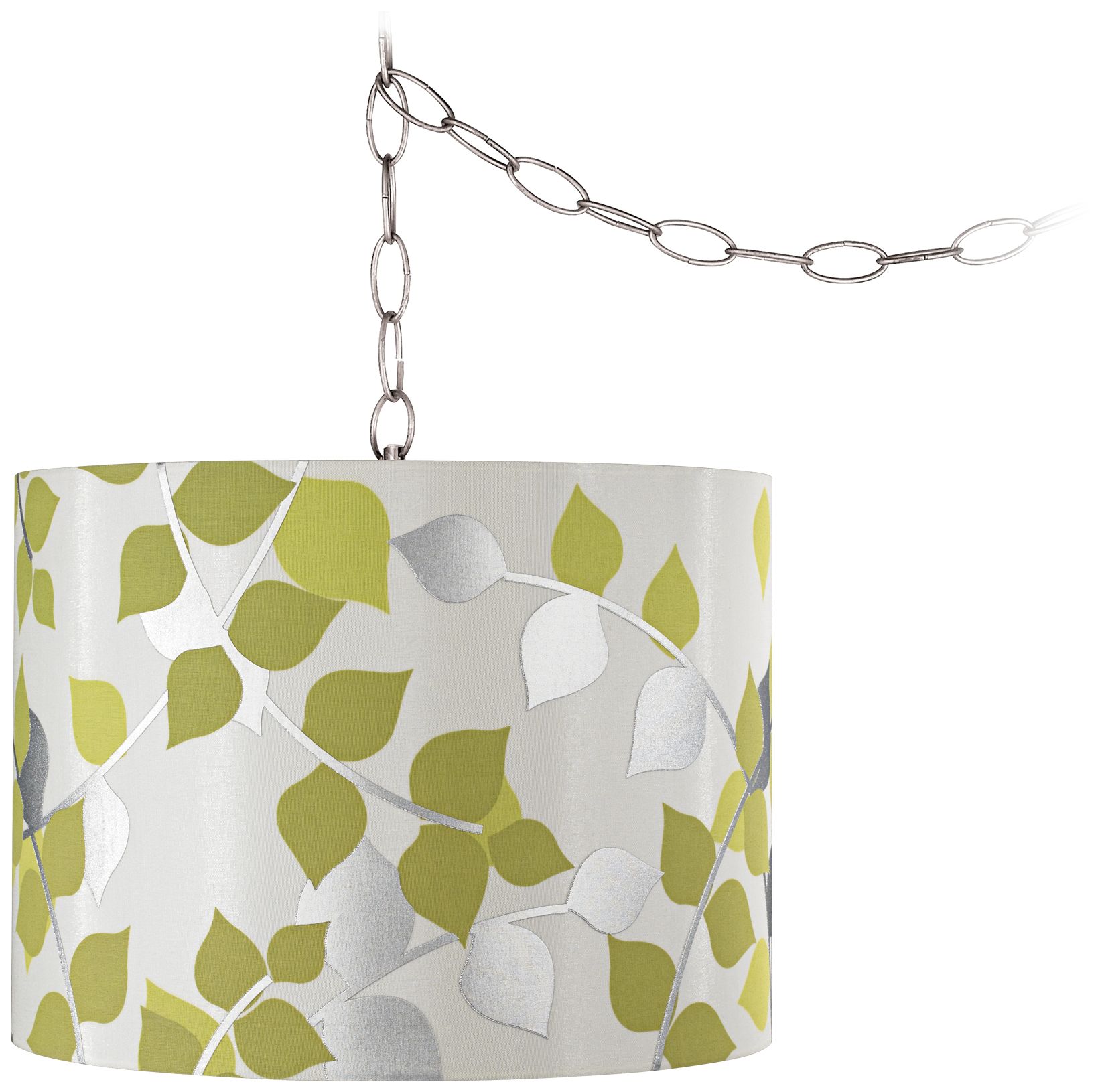 Metallic Leaves 11 1/2" Wide Brushed Steel Chandelier