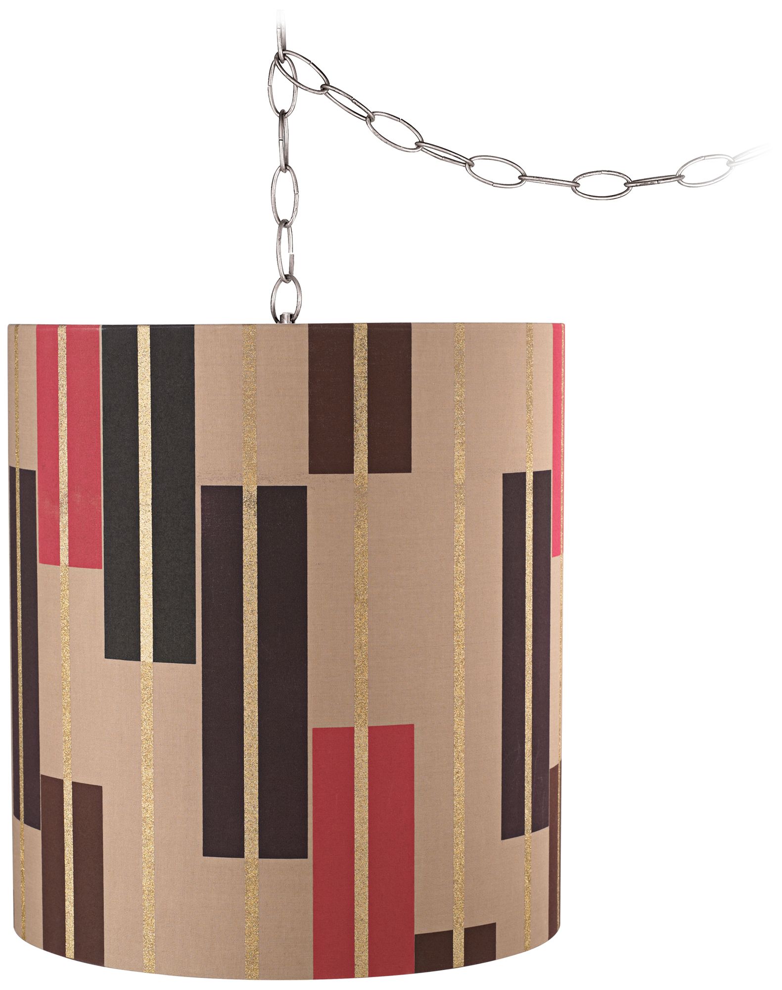 Geometric Shapes 11 1/2" Wide Brushed Steel Chandelier
