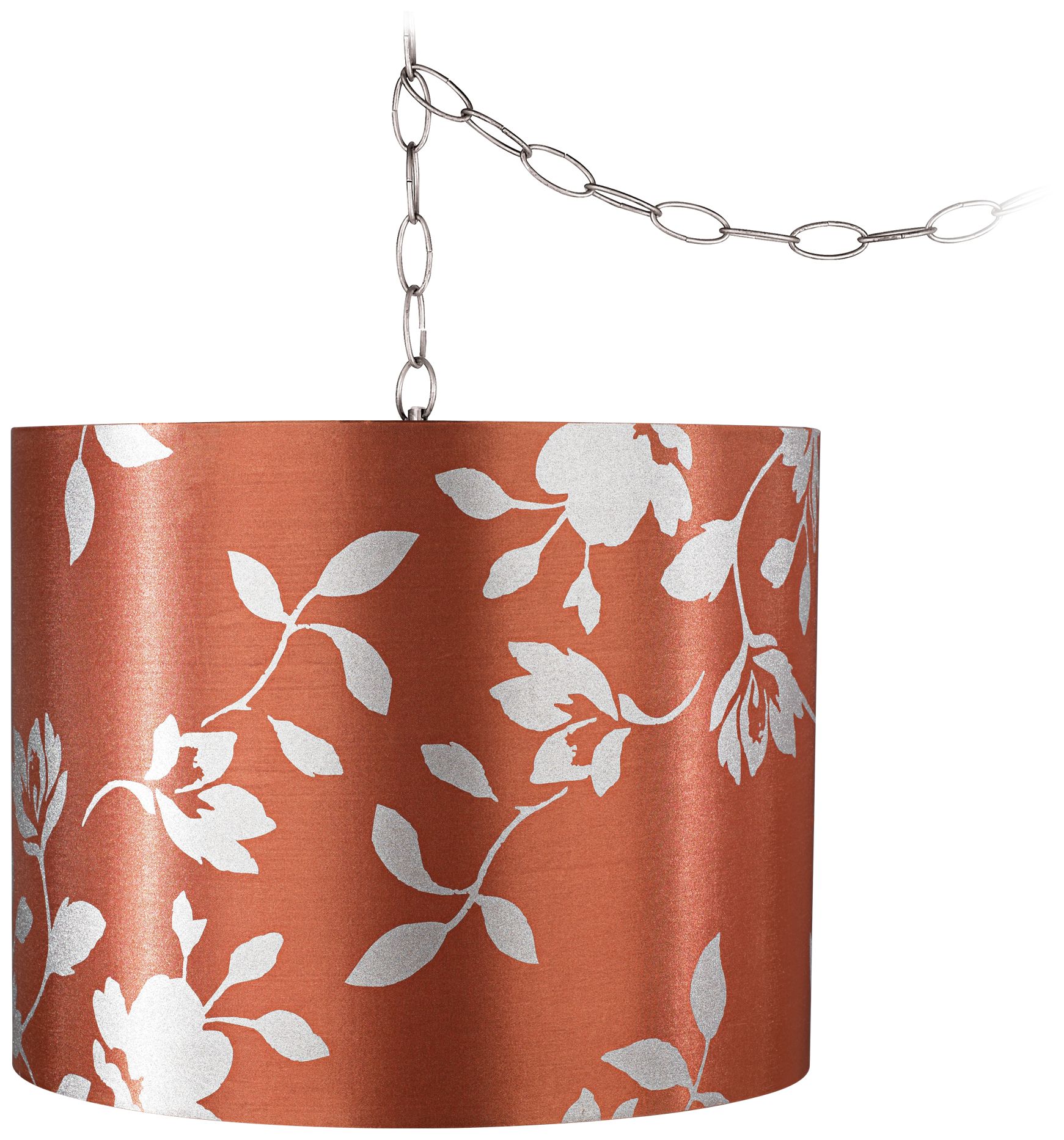 Rust Satin Leaf 11 1/2" Wide Brushed Steel Chandelier