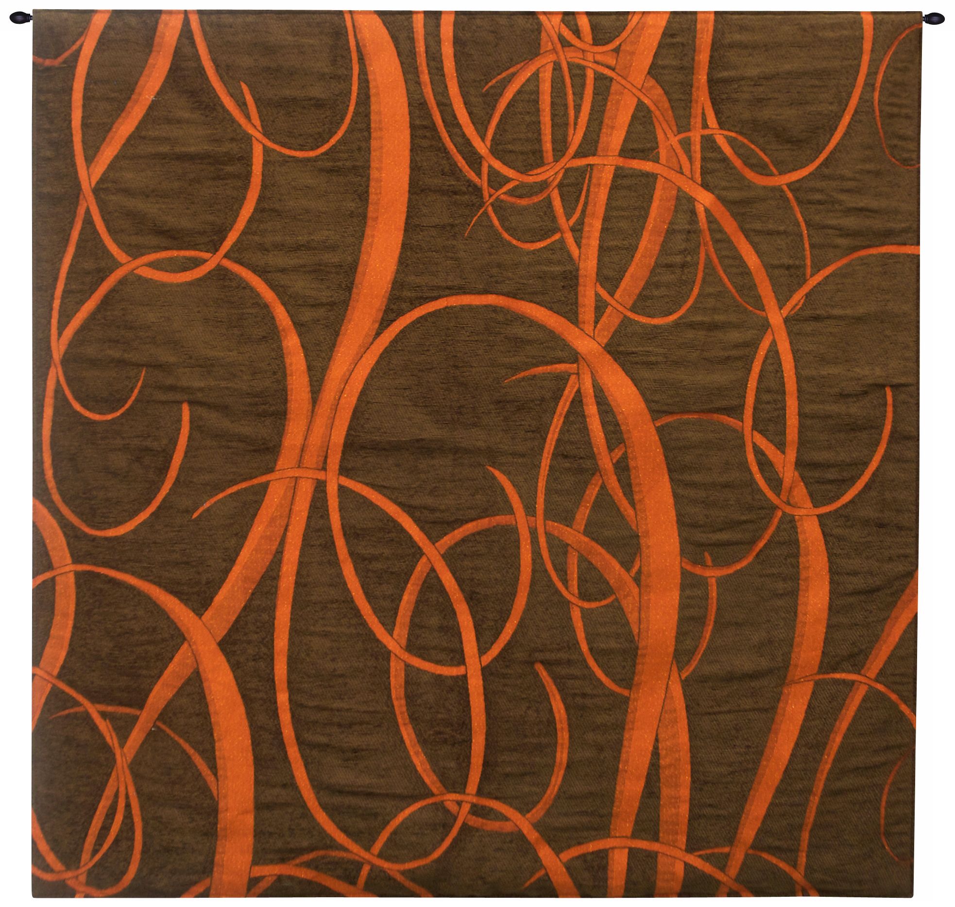 Serif Copper 52" Square Wall Tapestry with Hanging Rod