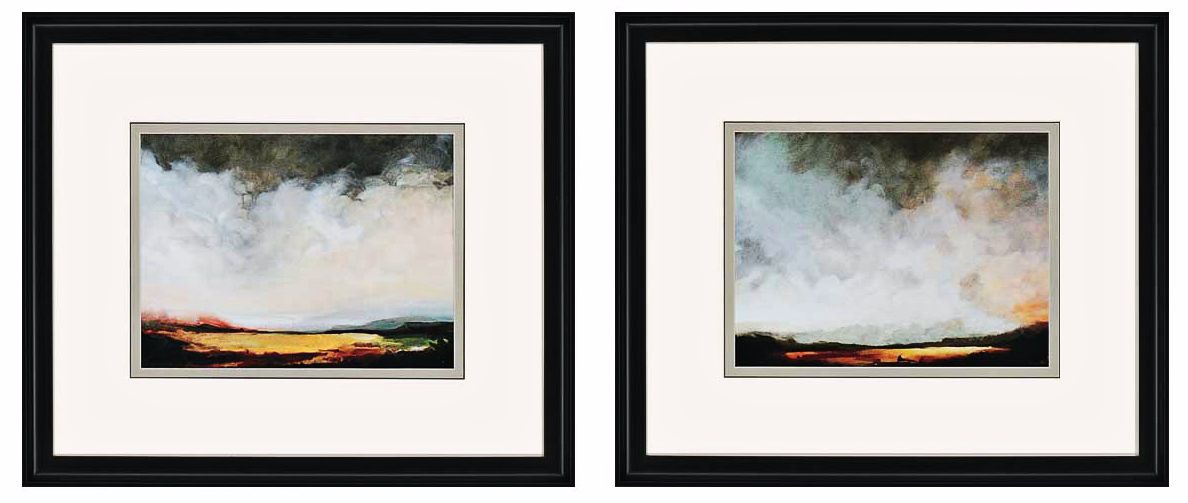 Brush Fire Set of 2 28" Wide Giclee Wall Art