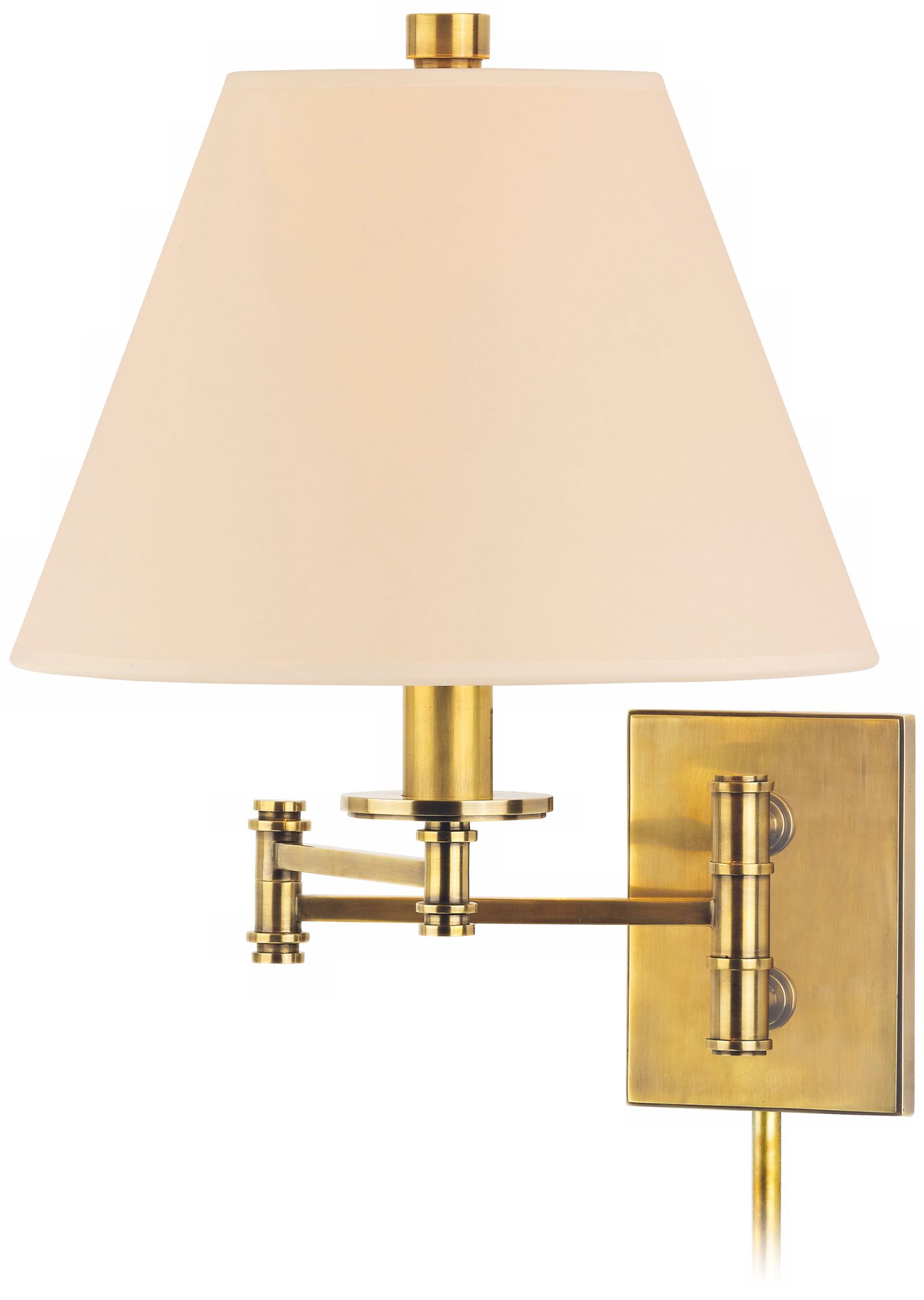 Hudson Valley Claremont Antique Brass Swing Arm Wall Lamp