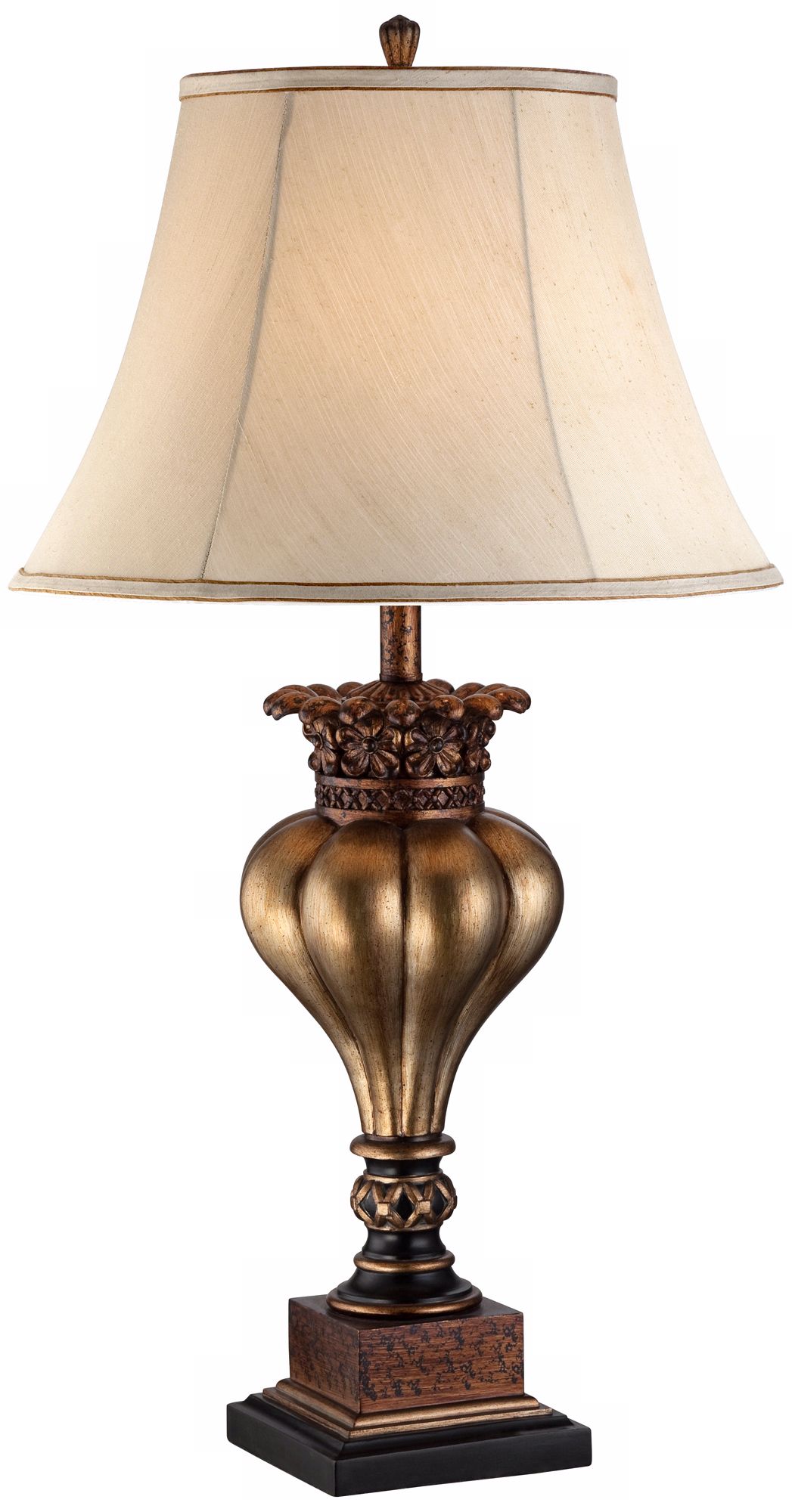 Possini Gold Fluted Bulb Table Lamp