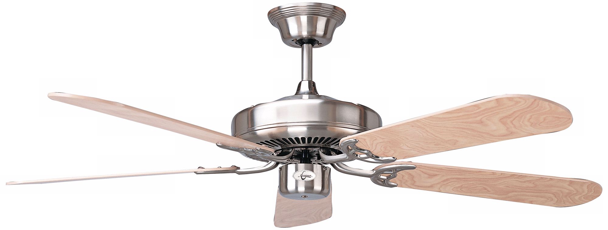 42" Decorama Stainles Steel and Pine Ceiling Fan
