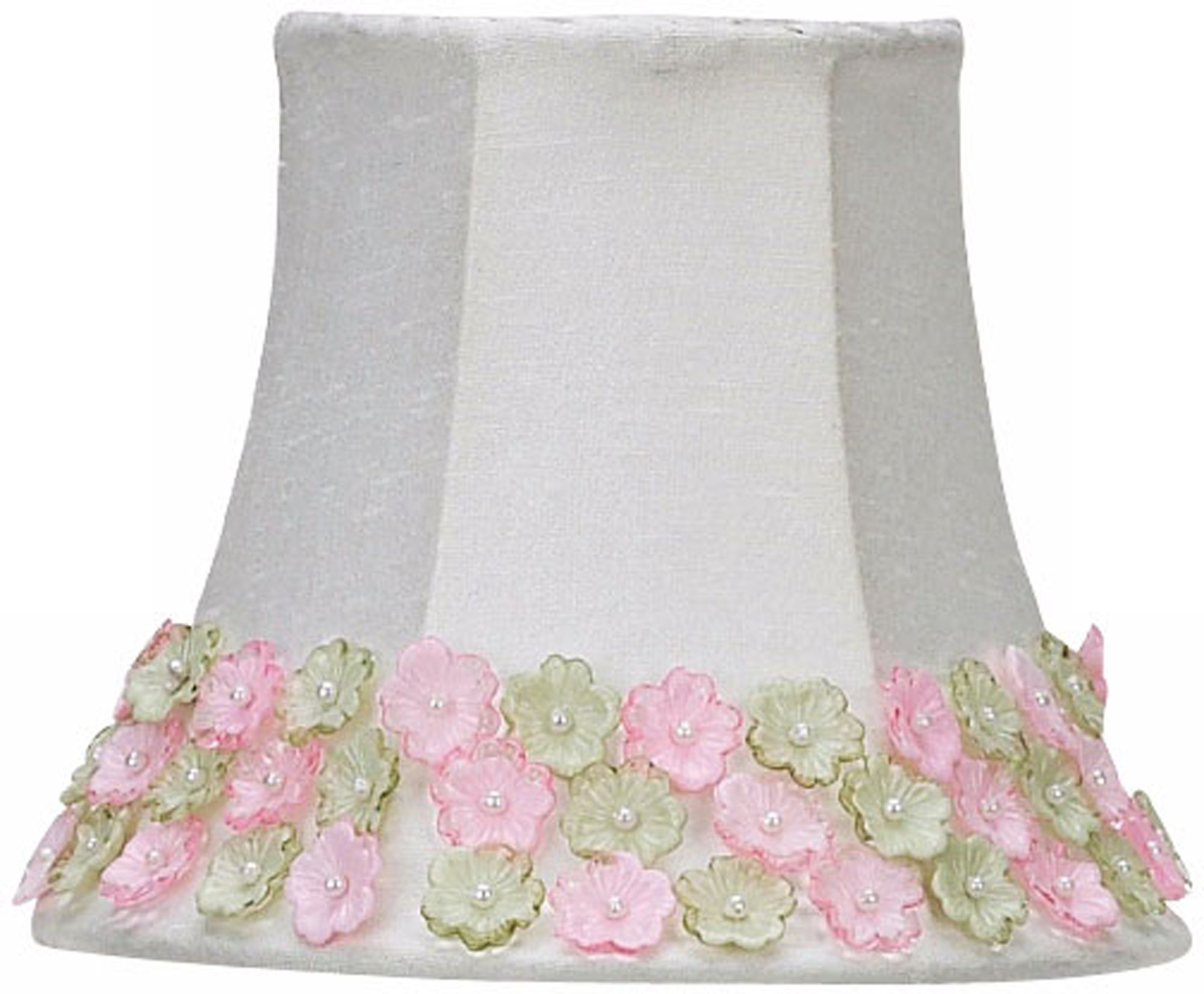 Pink and Green Floral Shade 3x5x4.25 (Clip-On)