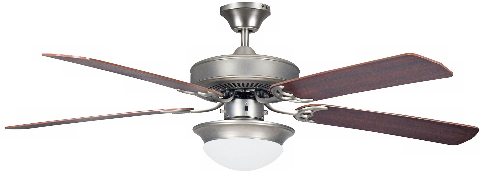 52" Heritage Fusion Nickel Ceiling Fan with Light