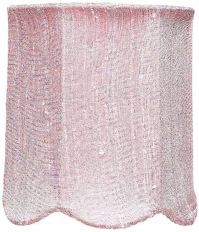 Pink Scallop Silk Drum Shade 4x4x4.75 (Clip-On)