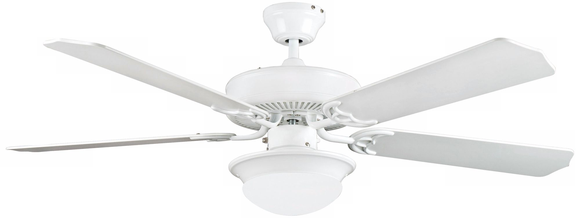 52" Heritage Fusion White Ceiling Fan with Light