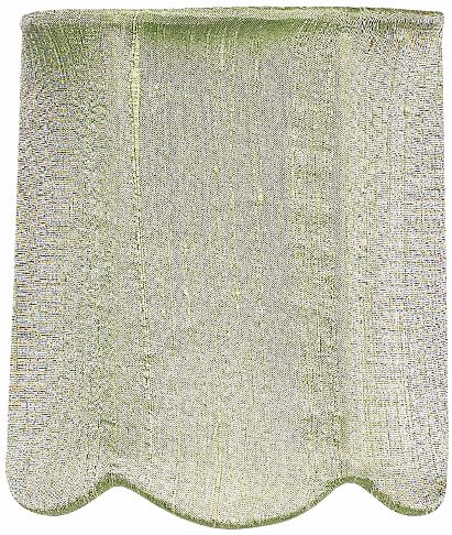 Modern Green Scallop Silk Drum Shade 4x4x4.75 (Clip-On)