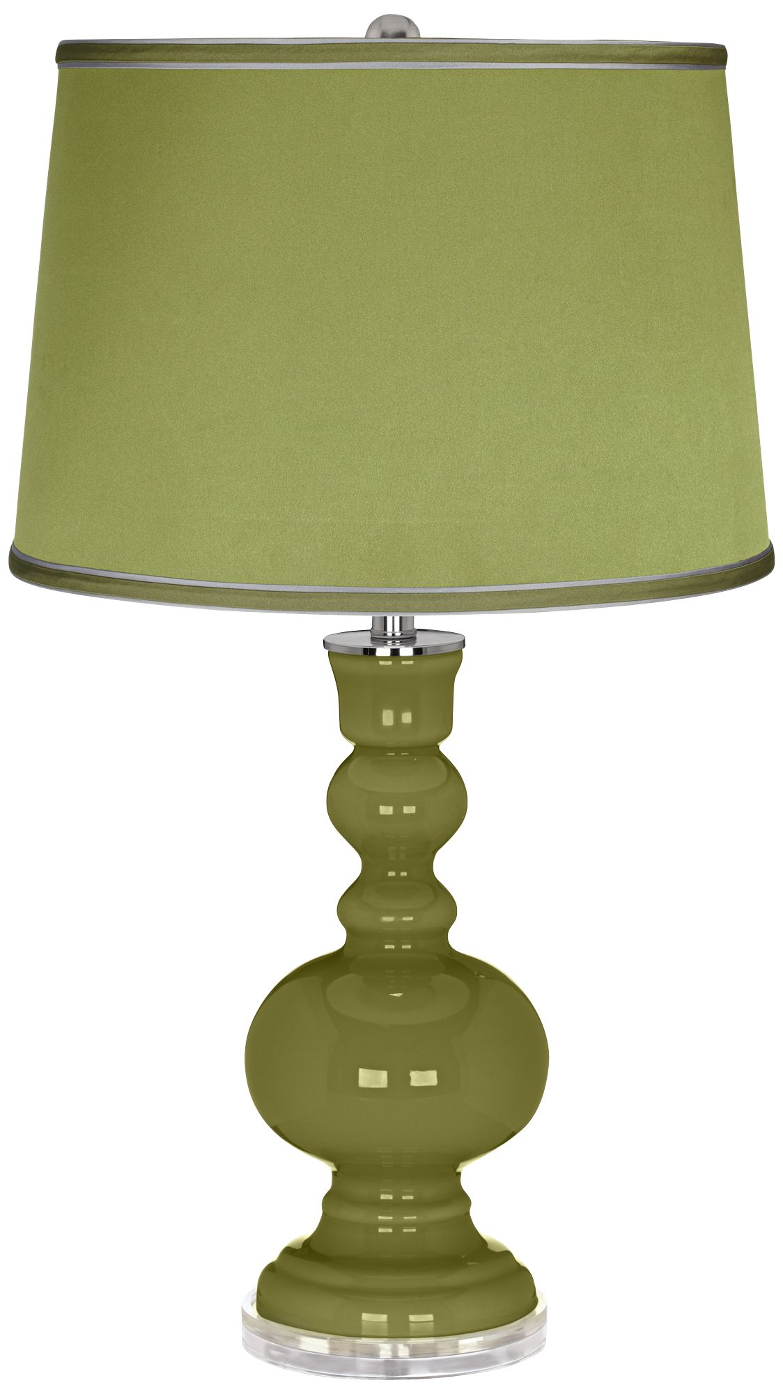 Rural Green - Satin Olive Green Shade Apothecary Table Lamp