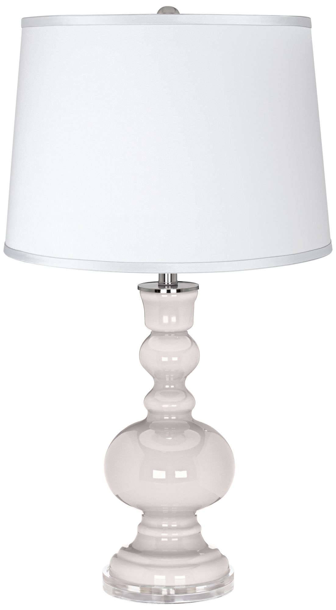 Smart White  - Satin White Shade Apothecary Table Lamp