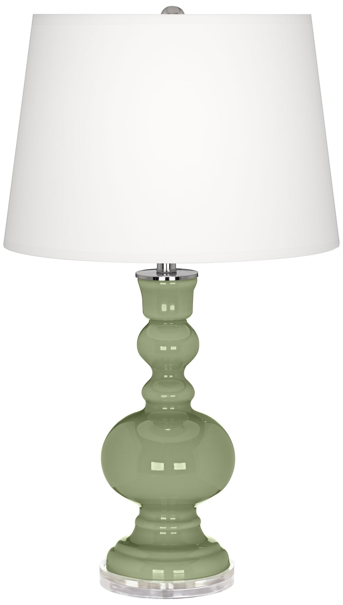 Majolica Green Apothecary Table Lamp