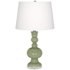 Majolica Green Apothecary Table Lamp