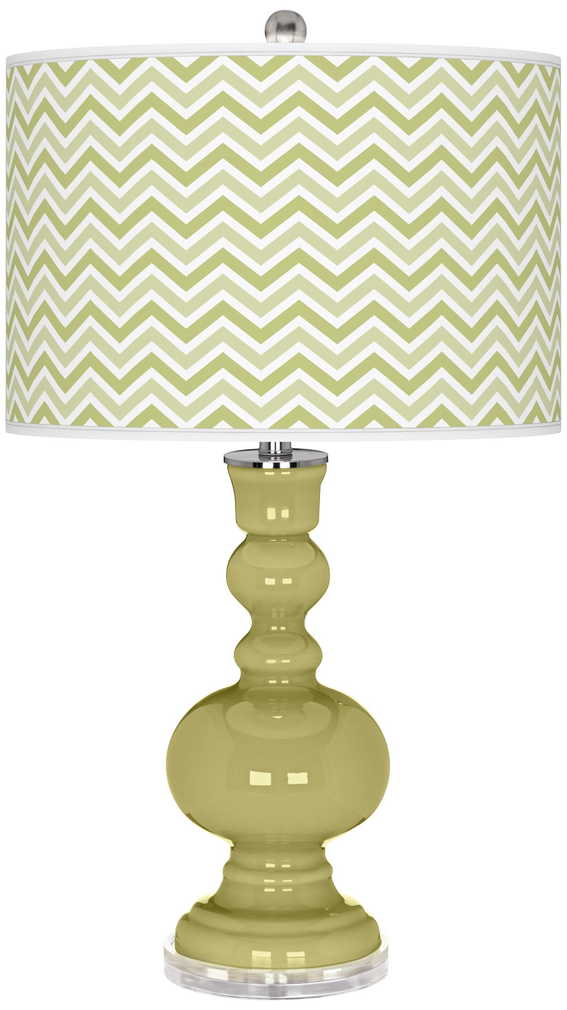 Linden Green Narrow Zig Zag Apothecary Table Lamp