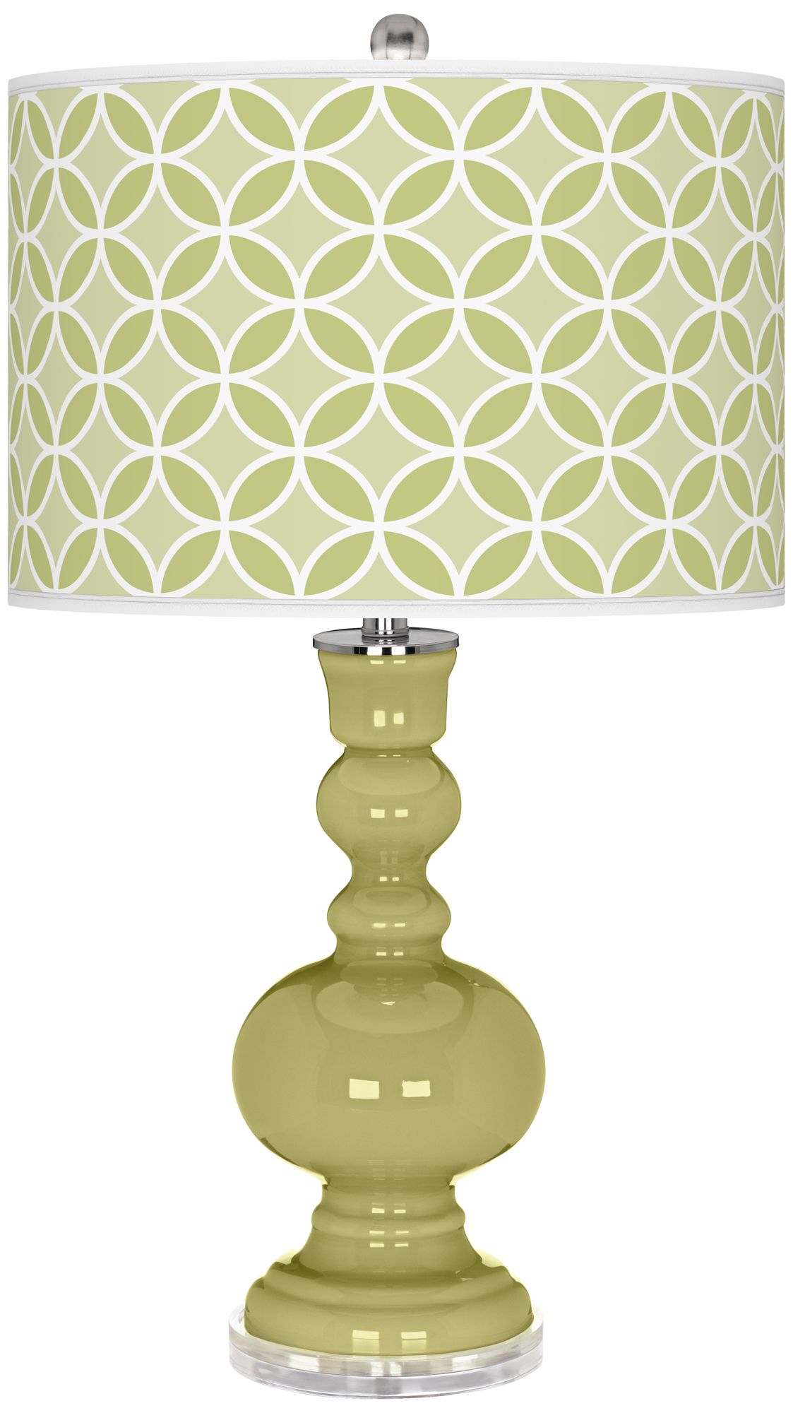 Linden Green Circle Rings Apothecary Table Lamp
