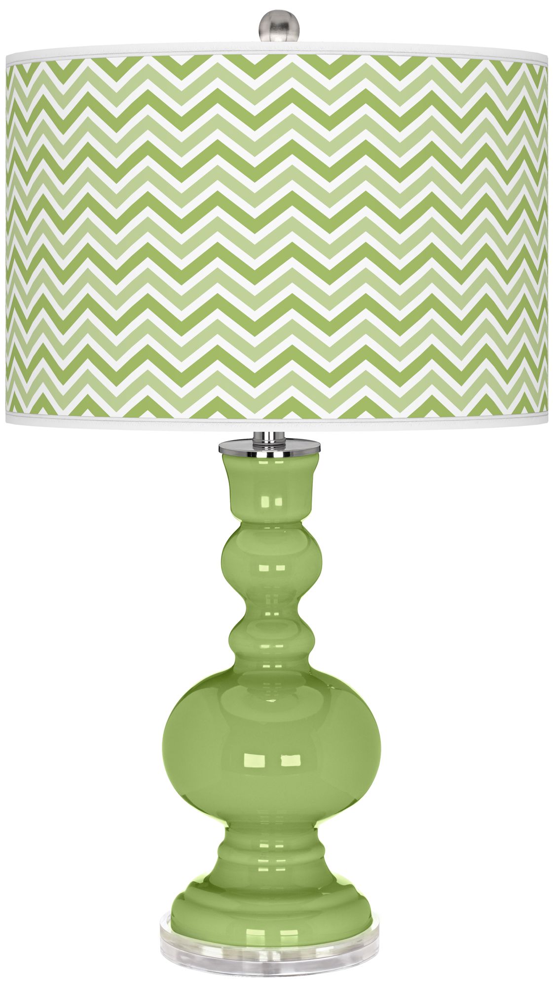 Lime Rickey Narrow Zig Zag Apothecary Table Lamp