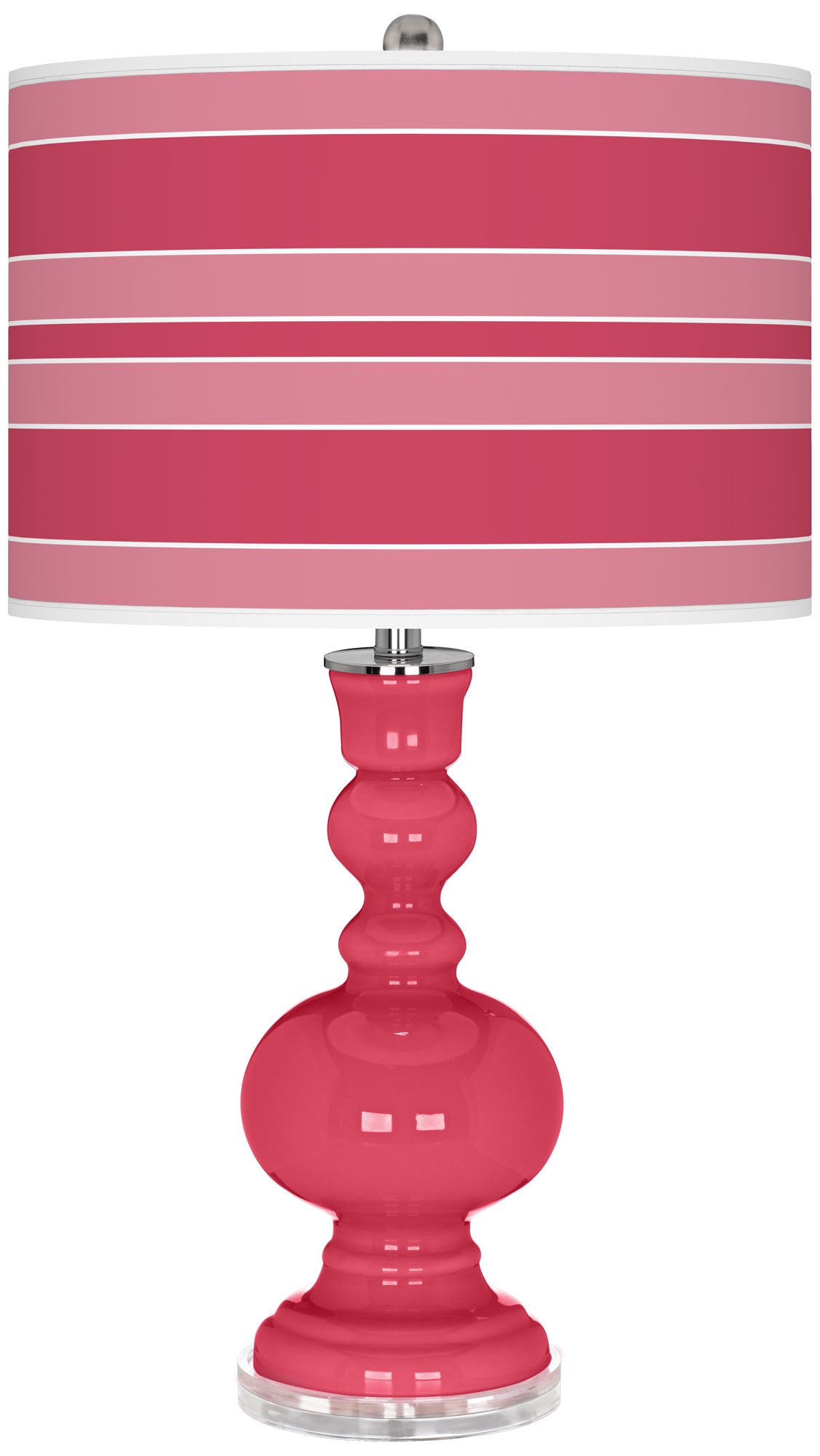 Eros Pink Bold Stripe Apothecary Table Lamp