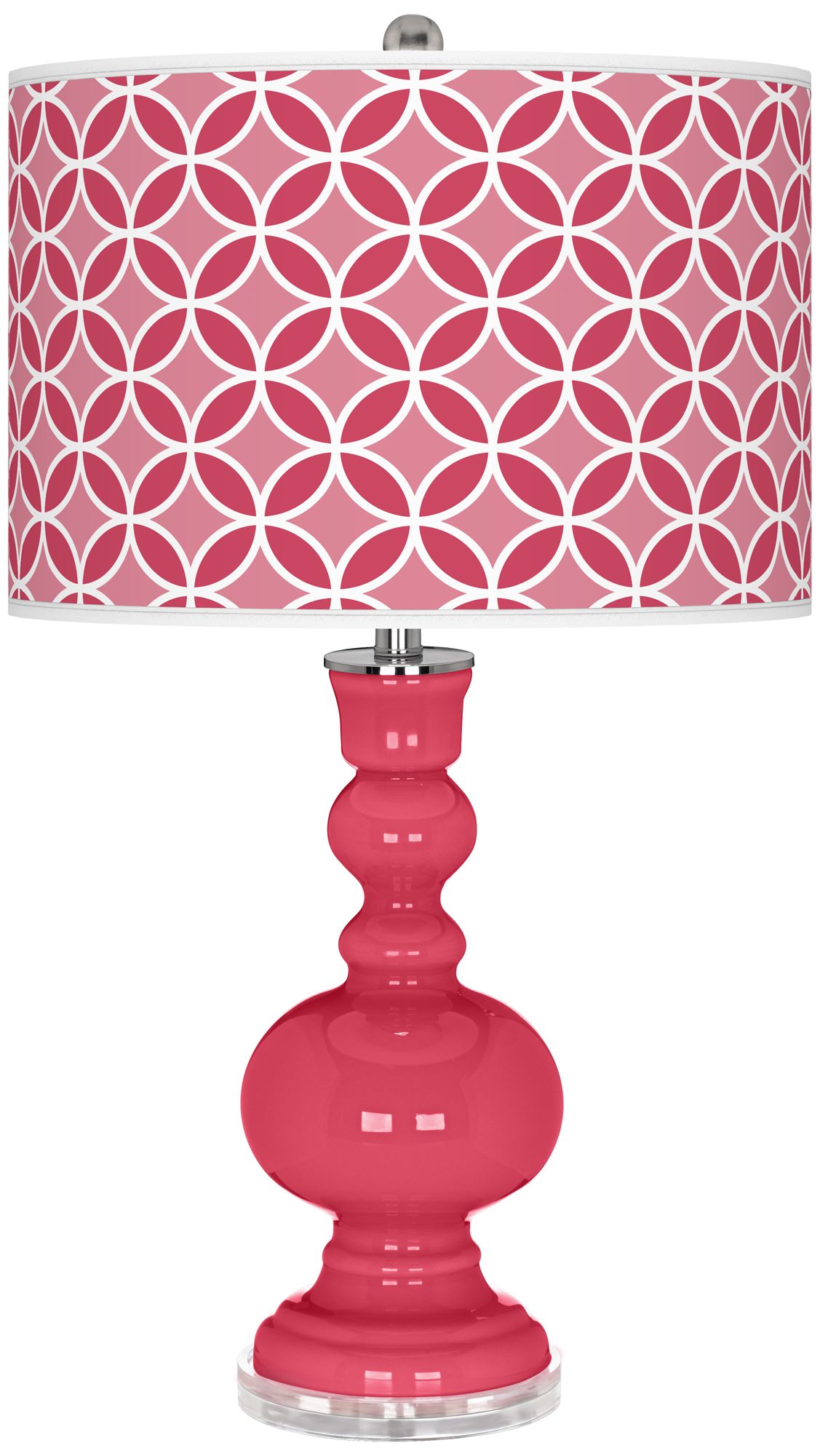 Eros Pink Circle Rings Apothecary Table Lamp
