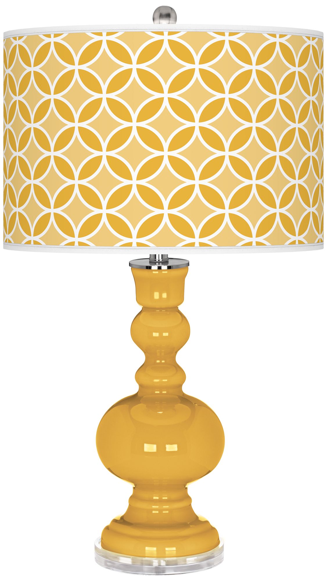 Goldenrod Circle Rings Apothecary Table Lamp