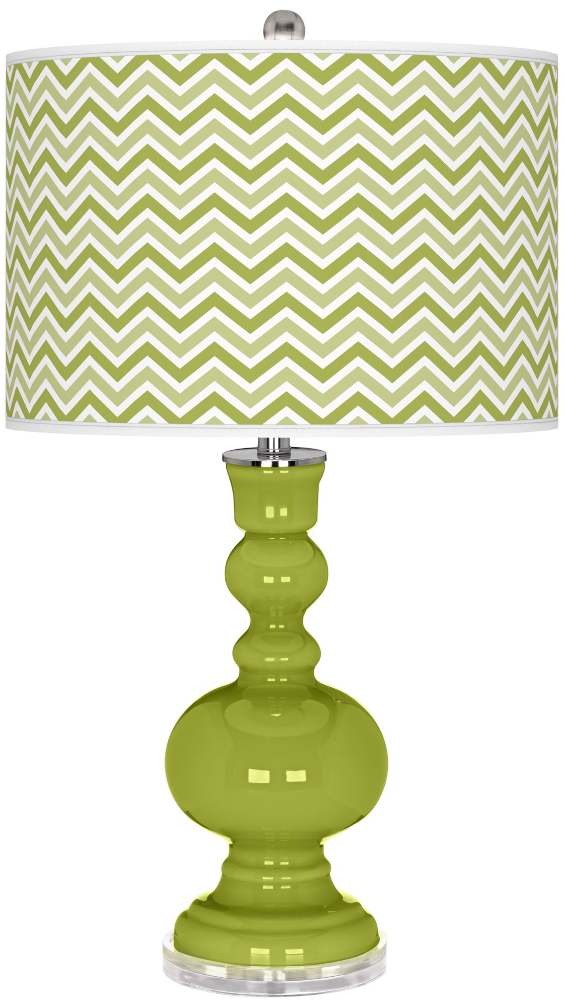 Parakeet Narrow Zig Zag Apothecary Table Lamp