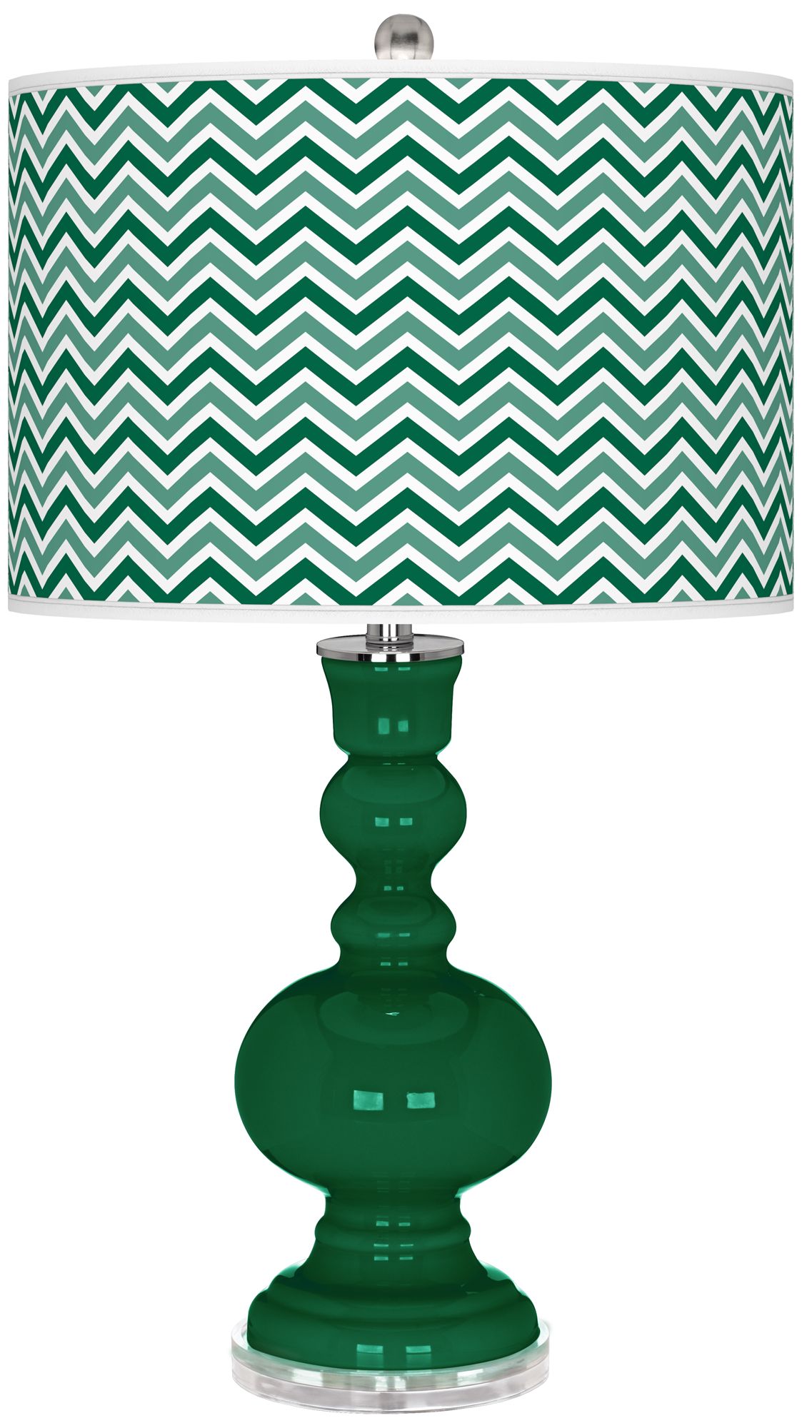 Greens Narrow Zig Zag Apothecary Table Lamp