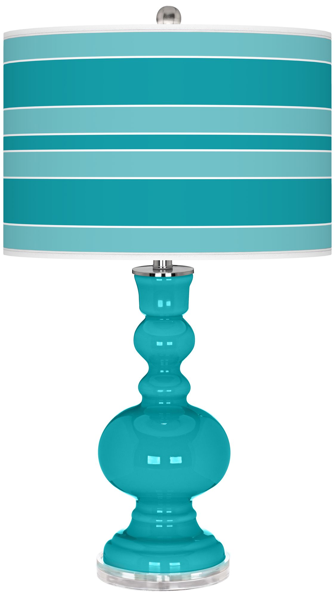Surfer Blue Bold Stripe Apothecary Table Lamp
