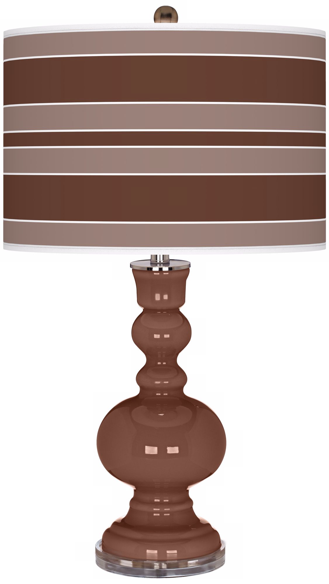 Rugged Brown Bold Stripe Apothecary Table Lamp