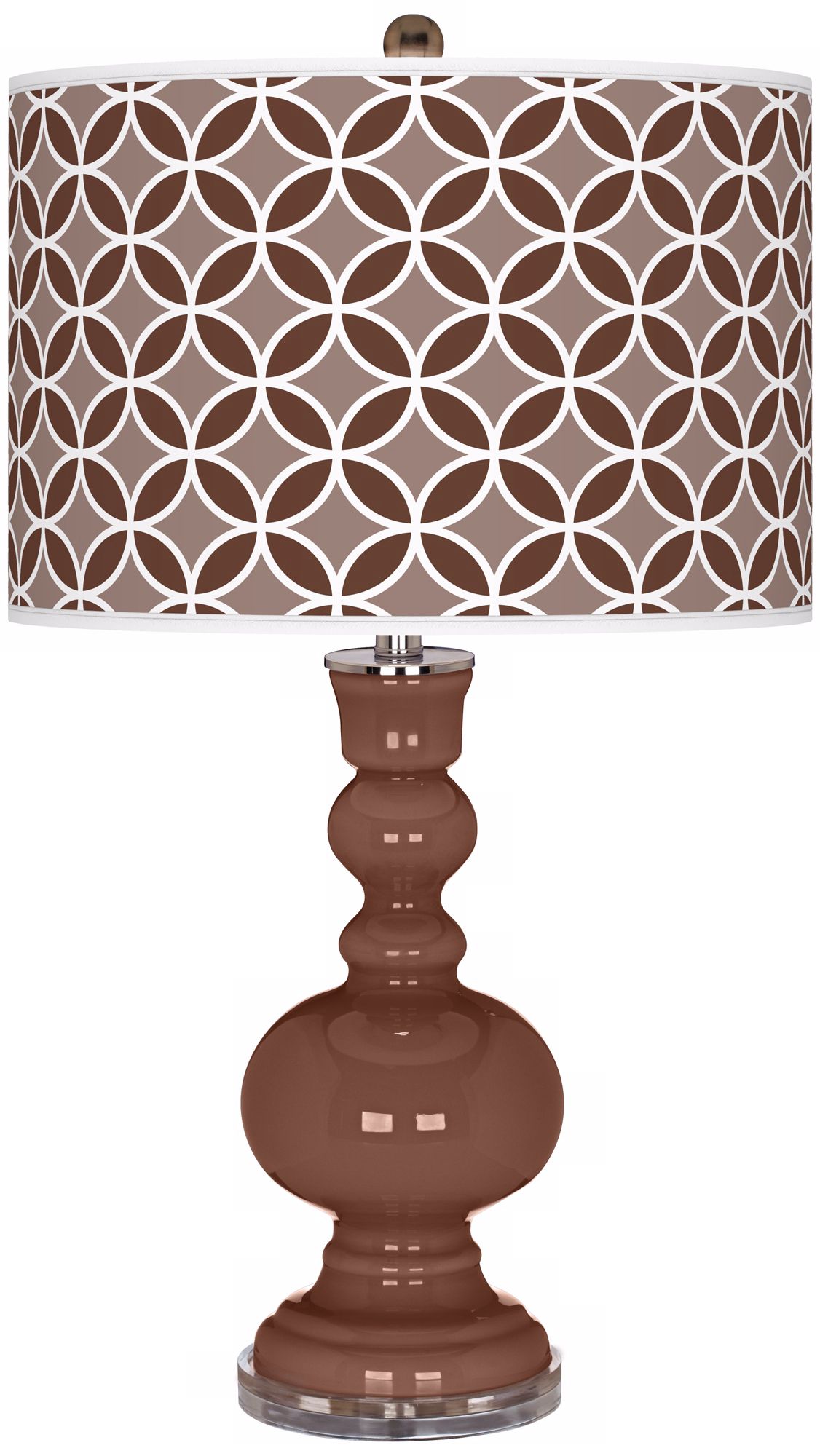 Rugged Brown Circle Rings Apothecary Table Lamp