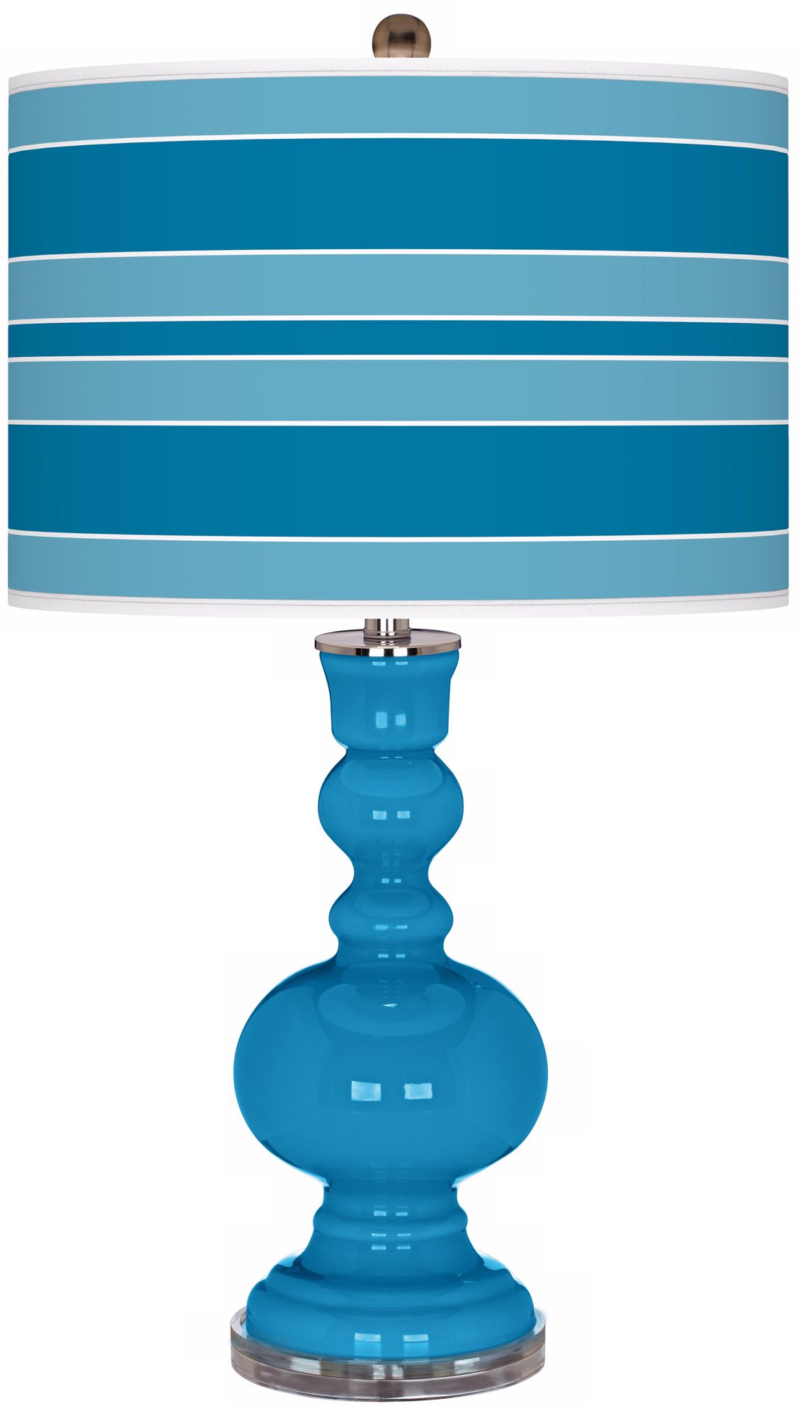 River Blue Bold Stripe Apothecary Table Lamp