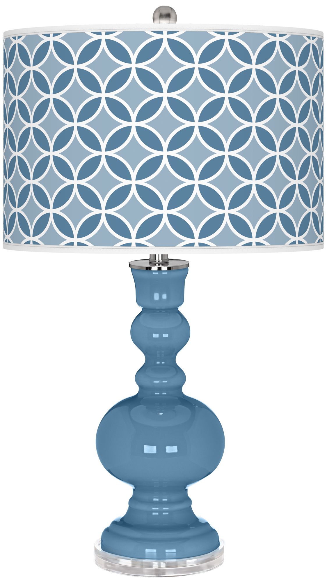 Secure Blue Circle Rings Apothecary Table Lamp