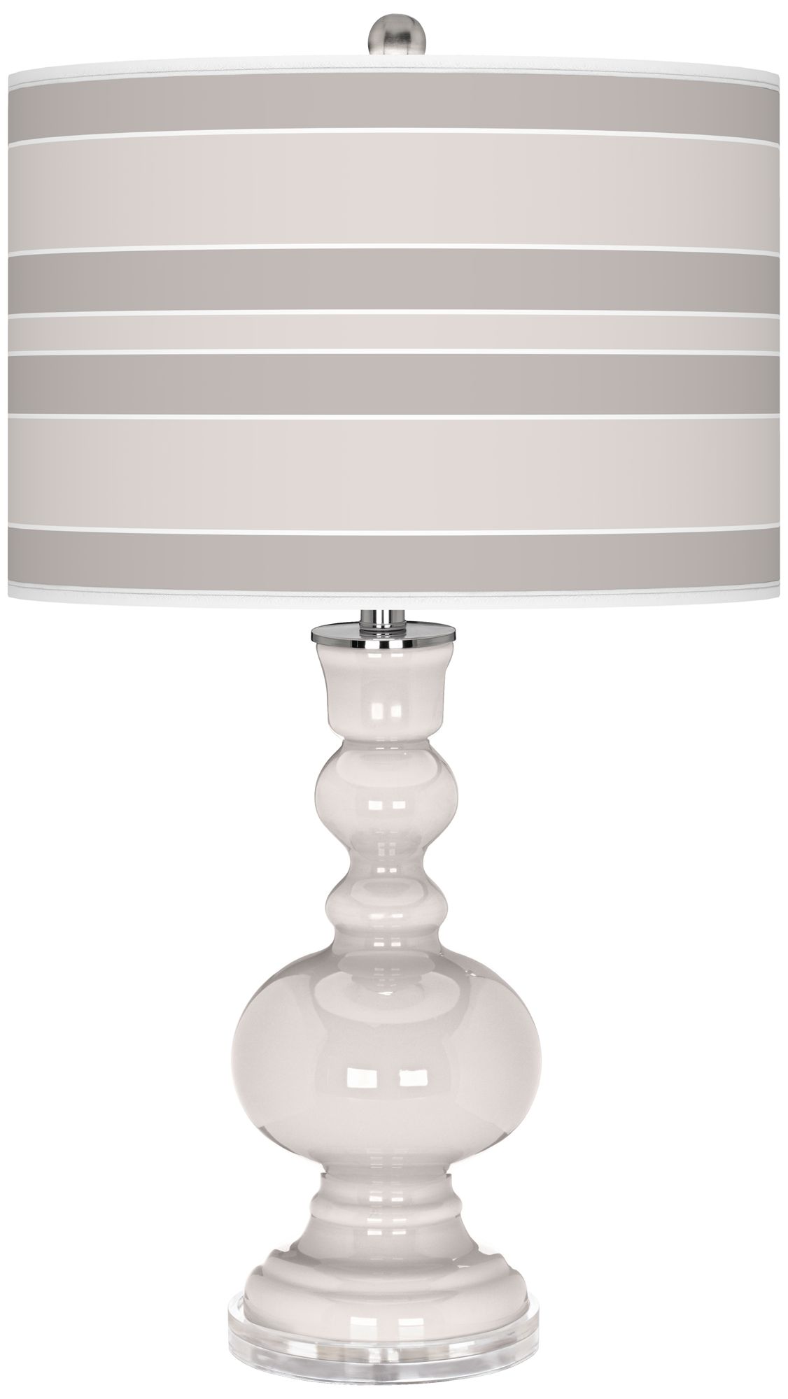 Smart White Bold Stripe Apothecary Table Lamp