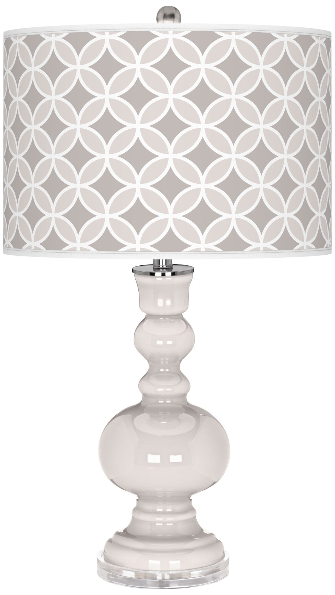 Smart White Circle Rings Apothecary Table Lamp