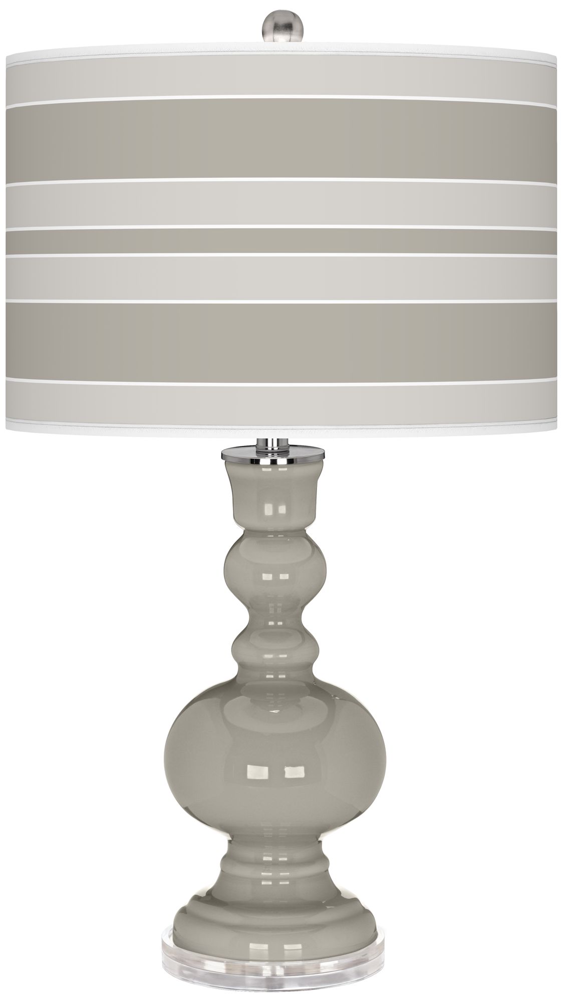 Requisite Gray Bold Stripe Apothecary Table Lamp