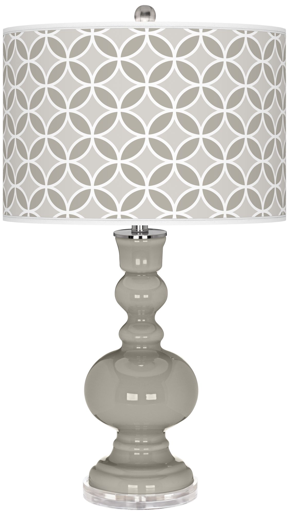 Requisite Gray Circle Rings Apothecary Table Lamp