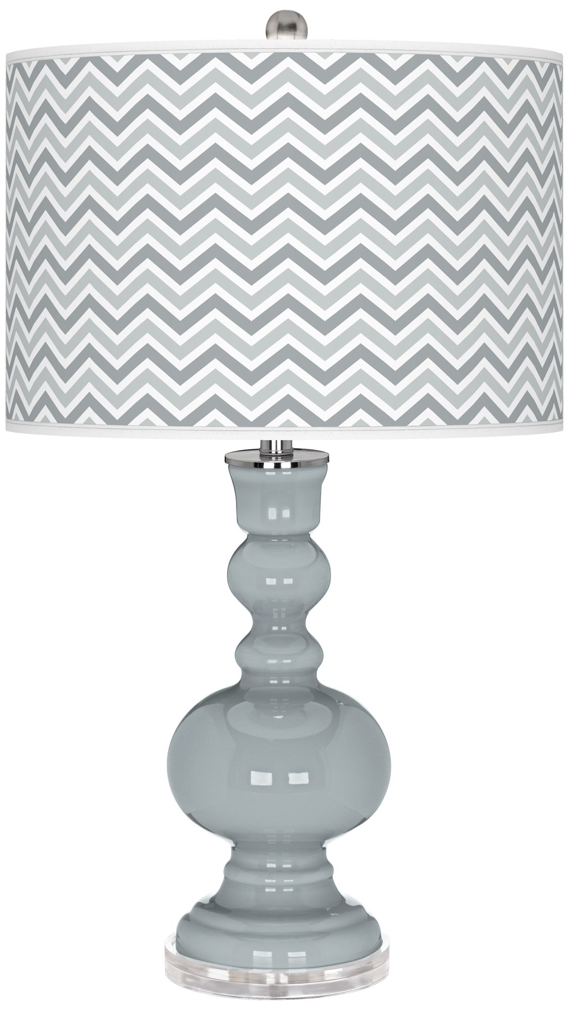 Uncertain Gray Narrow Zig Zag Apothecary Table Lamp