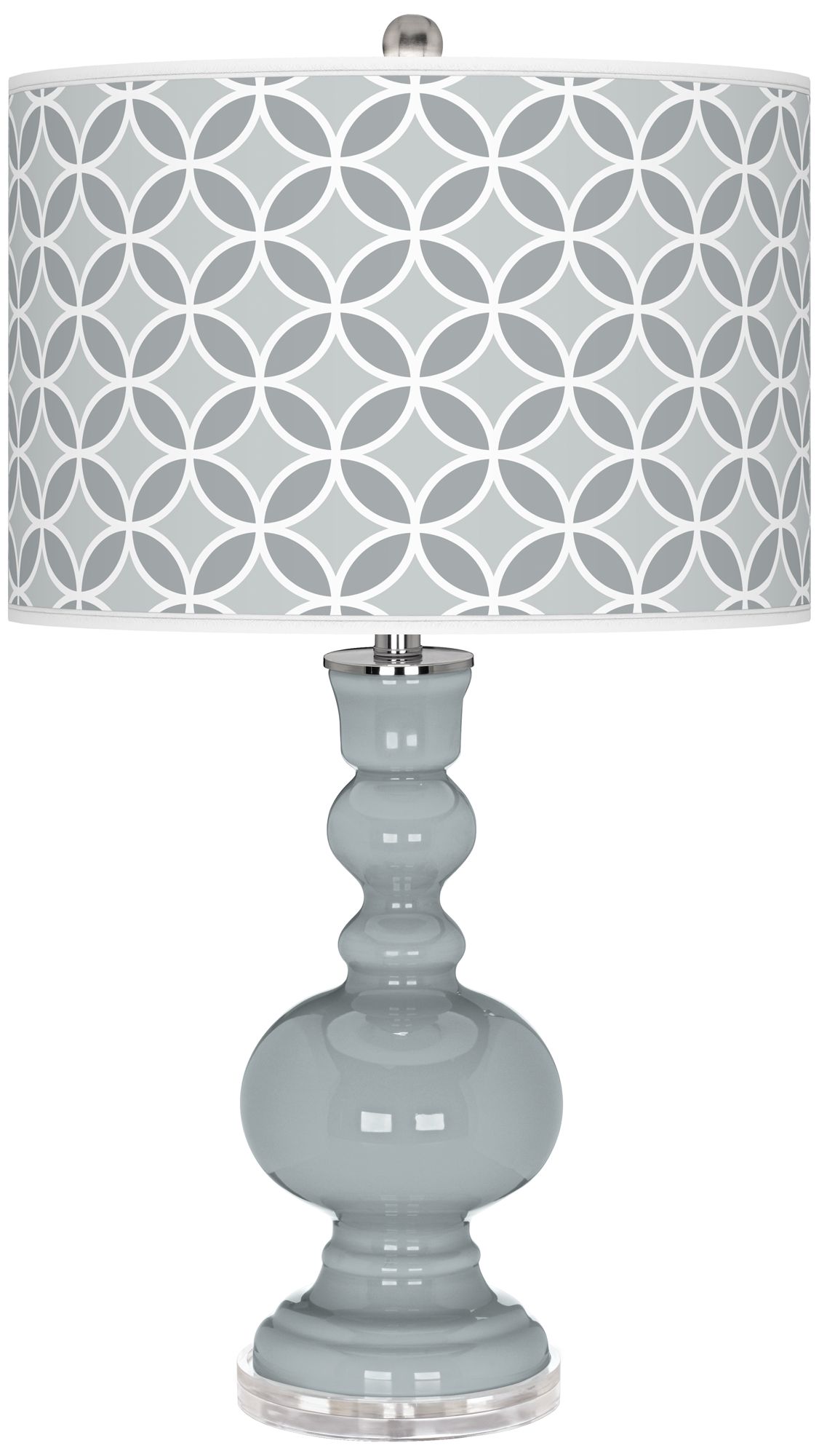 Uncertain Gray Circle Rings Apothecary Table Lamp