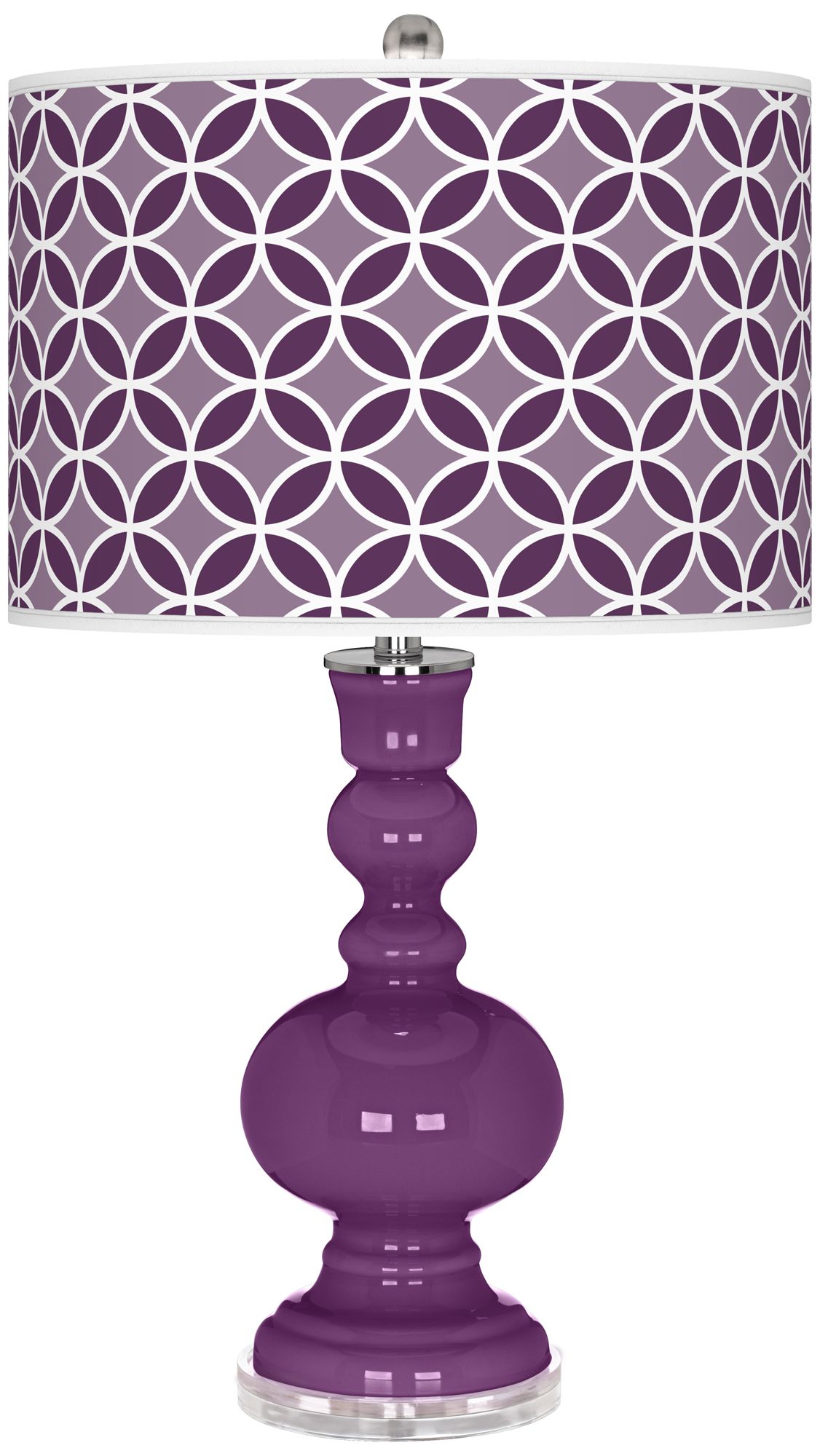 Kimono Violet Circle Rings Apothecary Table Lamp