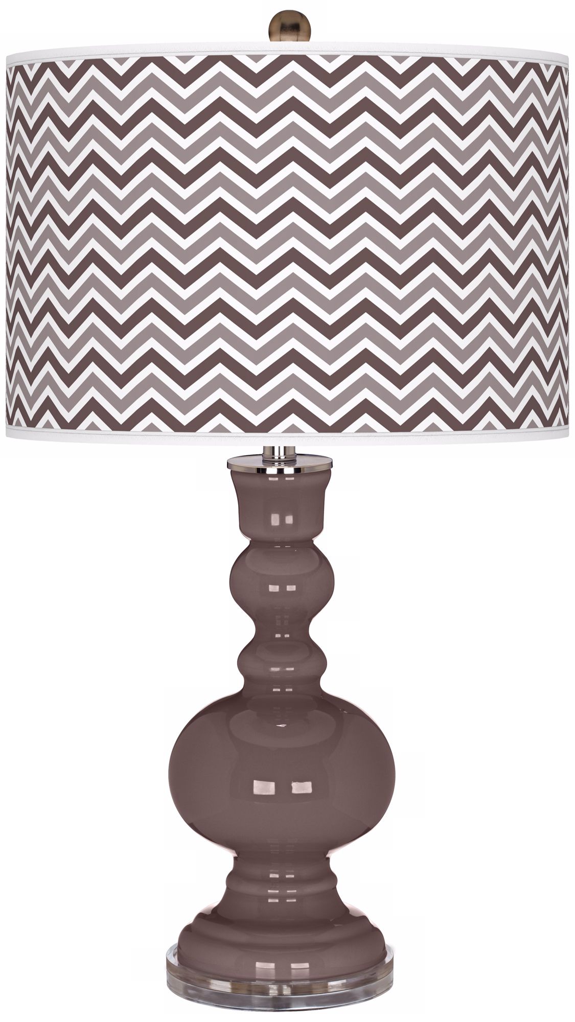 Deepest Mauve Narrow Zig Zag Apothecary Table Lamp