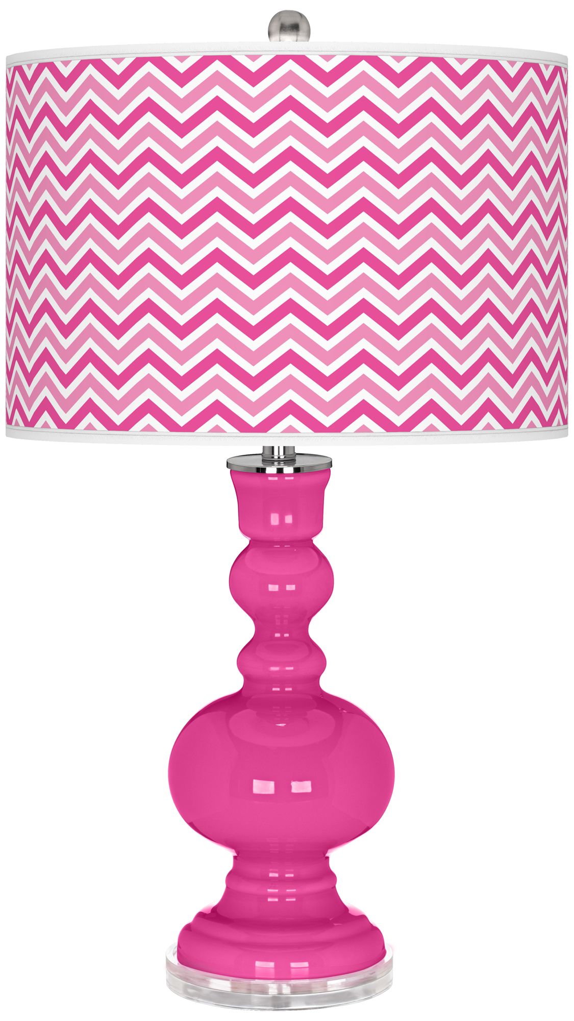 Fuchsia Narrow Zig Zag Apothecary Table Lamp