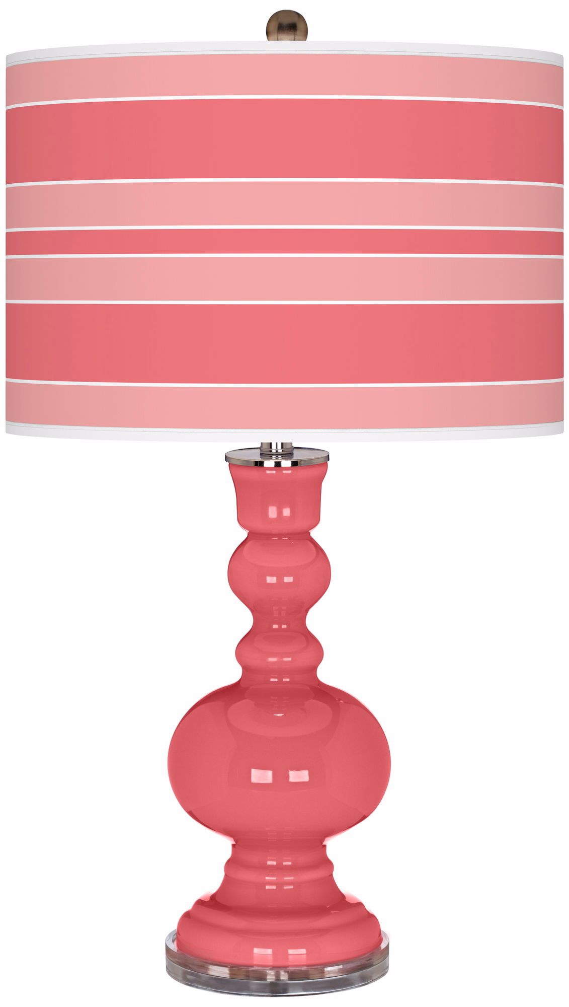 Rose Bold Stripe Apothecary Table Lamp