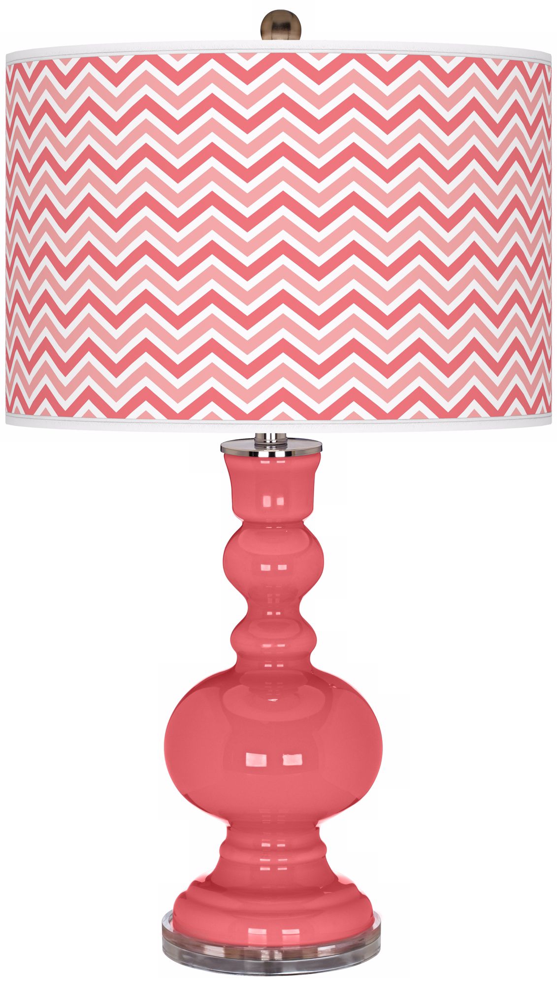 Rose Narrow Zig Zag Apothecary Table Lamp
