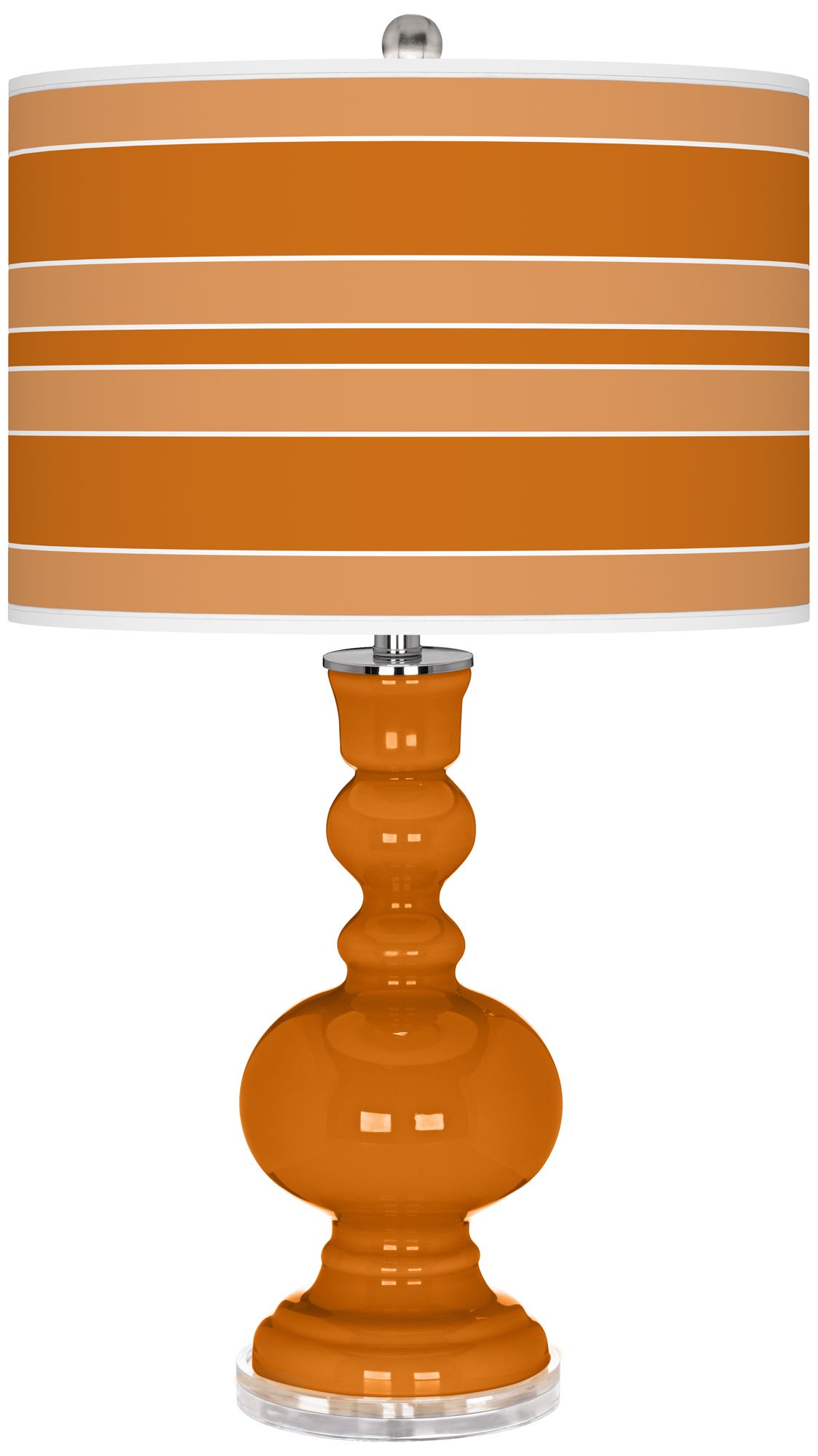 Cinnamon Spice Bold Stripe Apothecary Table Lamp