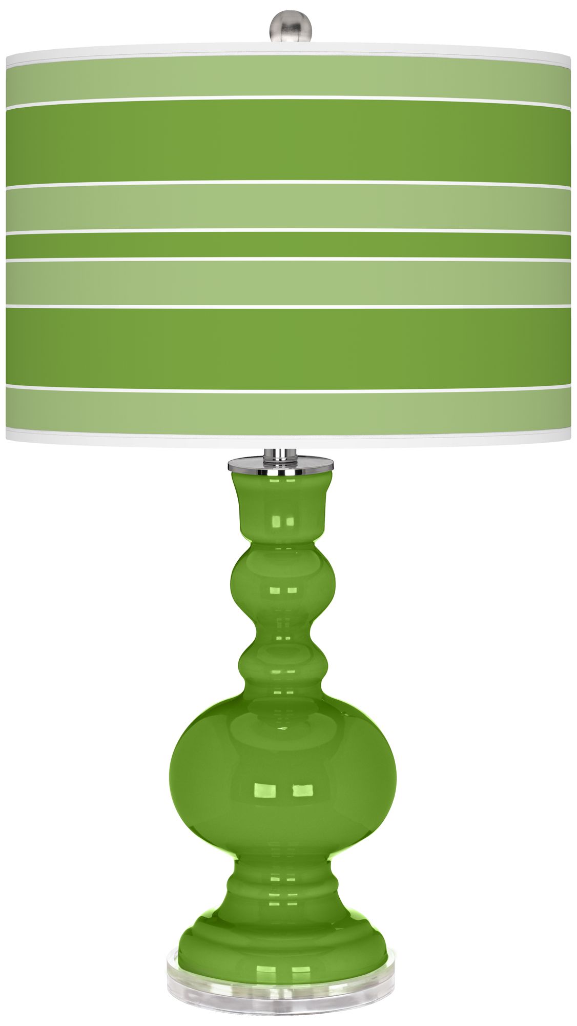 Rosemary Green Bold Stripe Apothecary Table Lamp