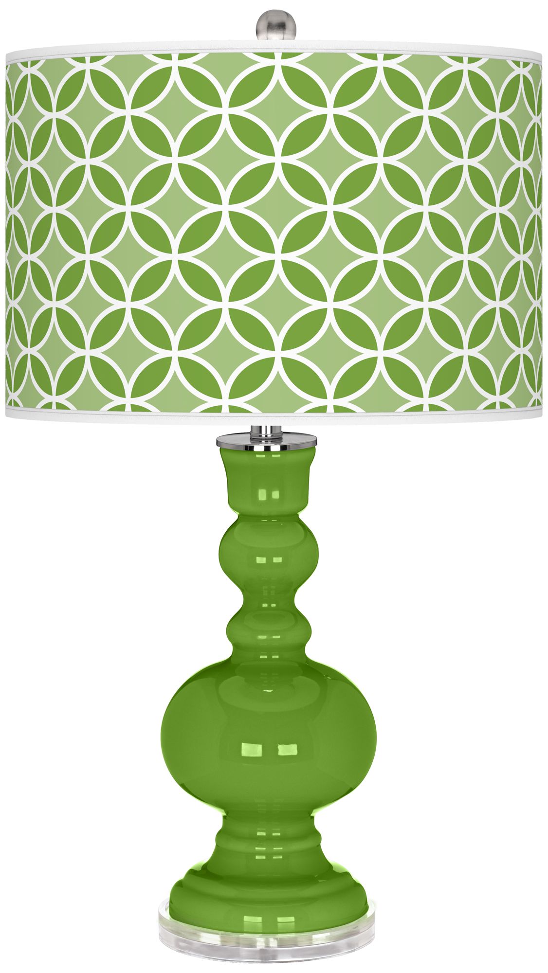 Rosemary Green Circle Rings Apothecary Table Lamp