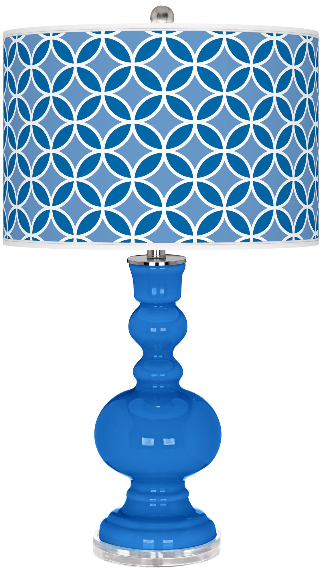 Royal Blue Circle Rings Apothecary Table Lamp