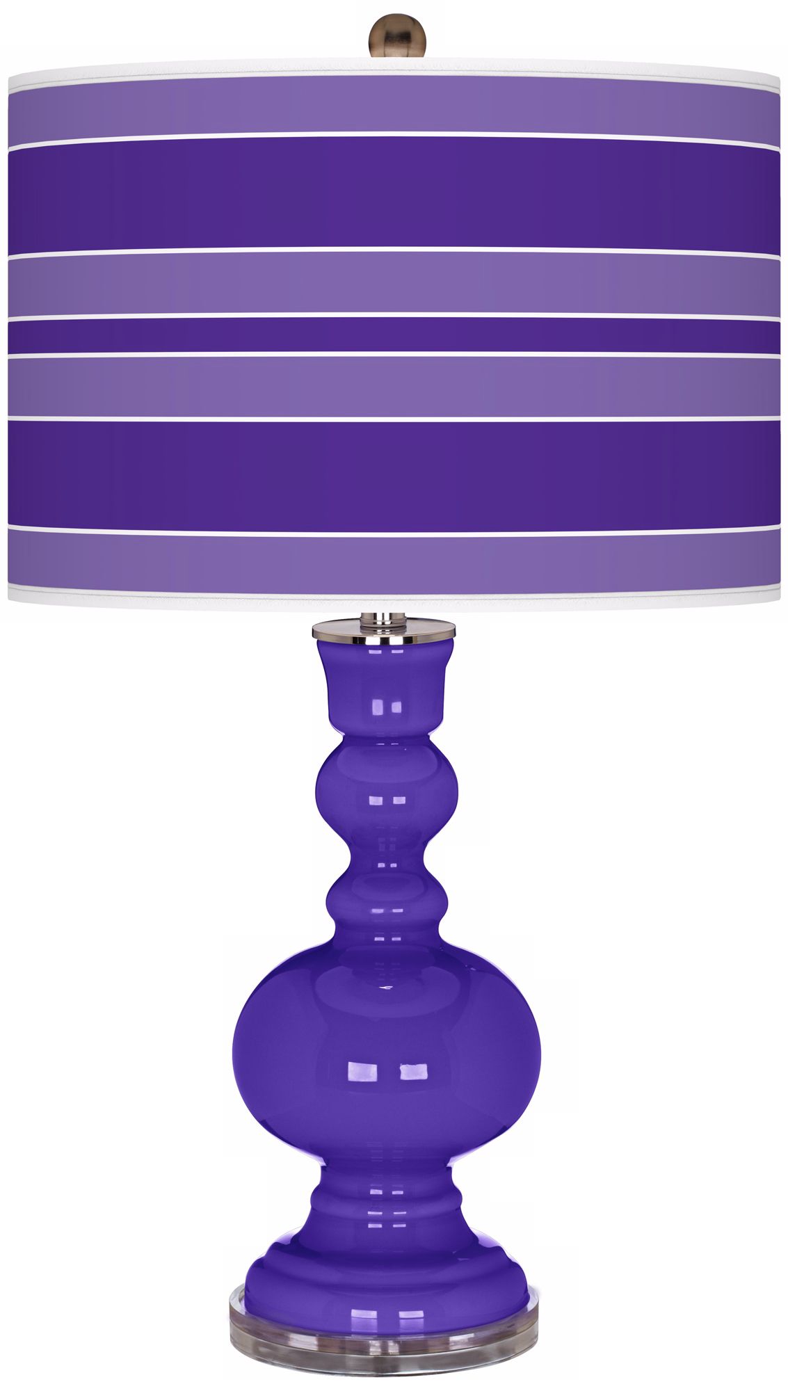 Violet Bold Stripe Apothecary Table Lamp