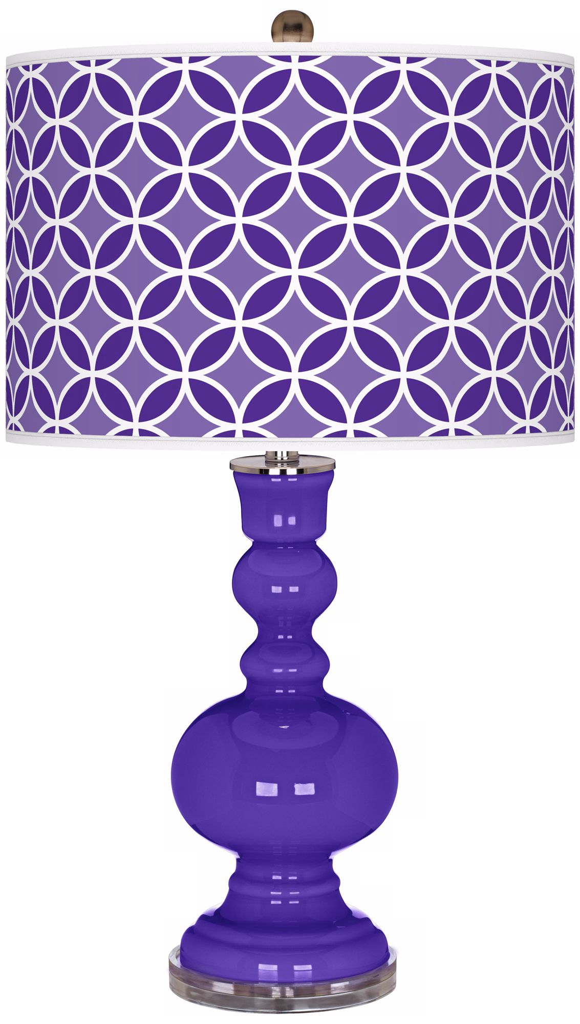 Violet Circle Rings Apothecary Table Lamp