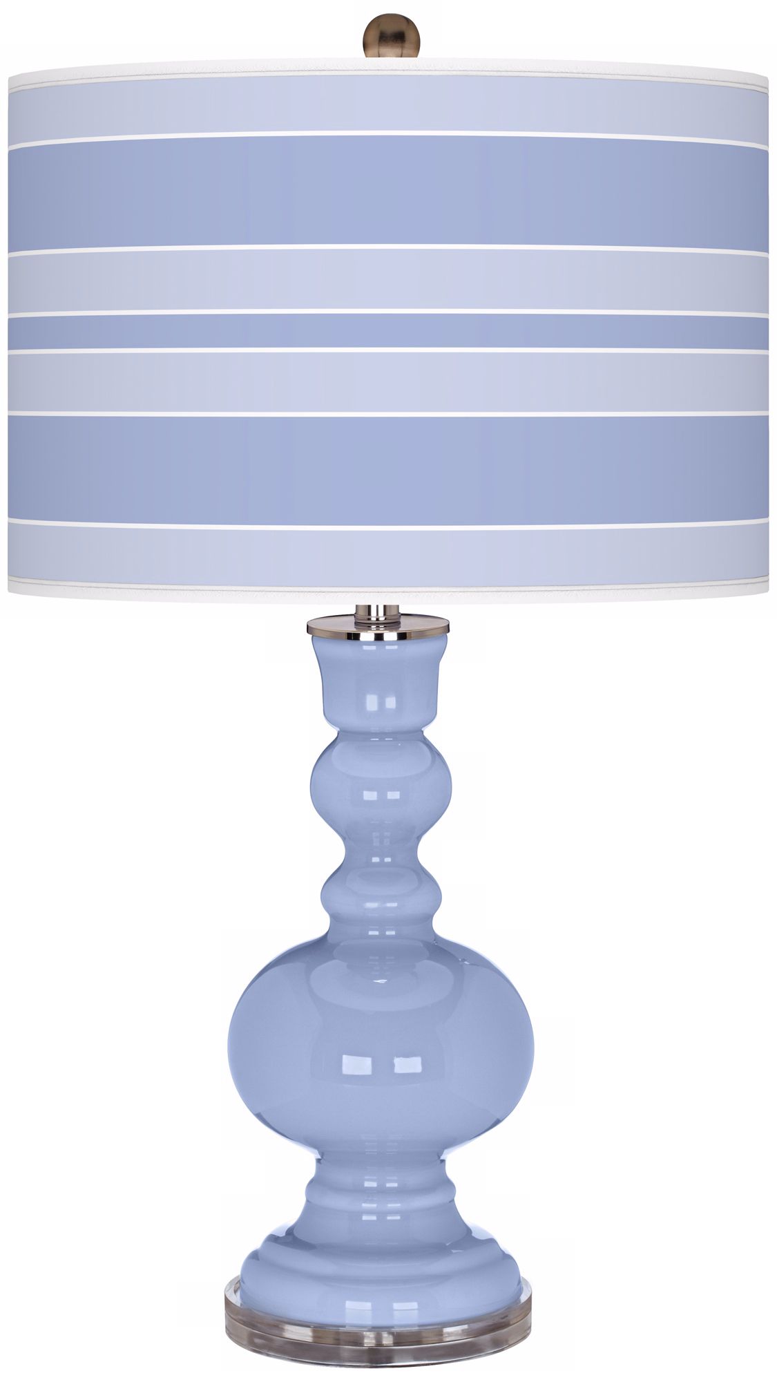 Lilac Bold Stripe Apothecary Table Lamp