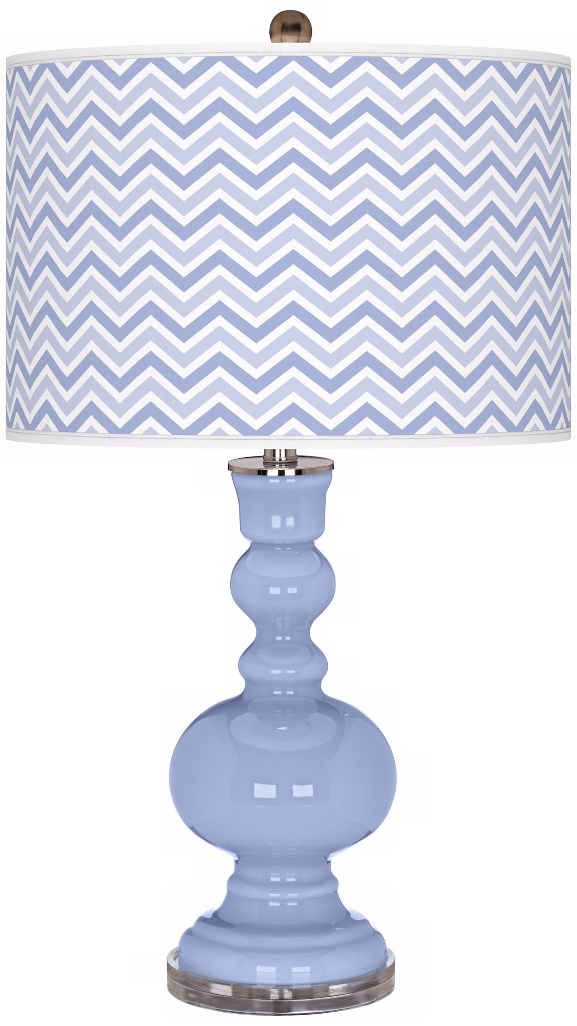 Lilac Narrow Zig Zag Apothecary Table Lamp